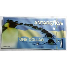 ANTARCTICA 2007 . ONE 1 DOLLAR BANKNOTE . SPECIMEN